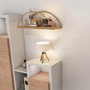 Hanah Home Dekoratif Duvar Rafı 2 - Dorado y Marrón